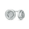 Thumbnail Image 0 of 0.085 CT. T.W. Diamond Swirl Stud Earrings in Sterling Silver