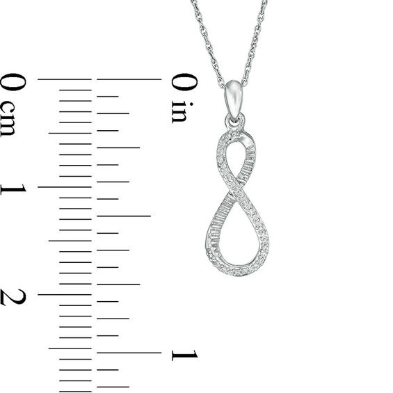 0.067 CT. T.W. Diamond Infinity Pendant in Sterling Silver