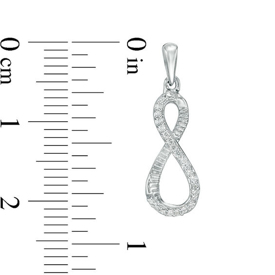 0.116 CT. T.W. Diamond Infinity Drop Earrings in Sterling Silver