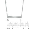 Thumbnail Image 1 of 0.04 CT. T.W. Diamond Crossover Bar Necklace in Sterling Silver - 17"