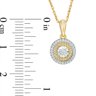 0.086 CT. T.W. Diamond Frame Pendant in 10K Gold