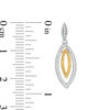 0.23 CT. T.W. Diamond Double Marquise Drop Earrings in Sterling Silver and 10K Gold