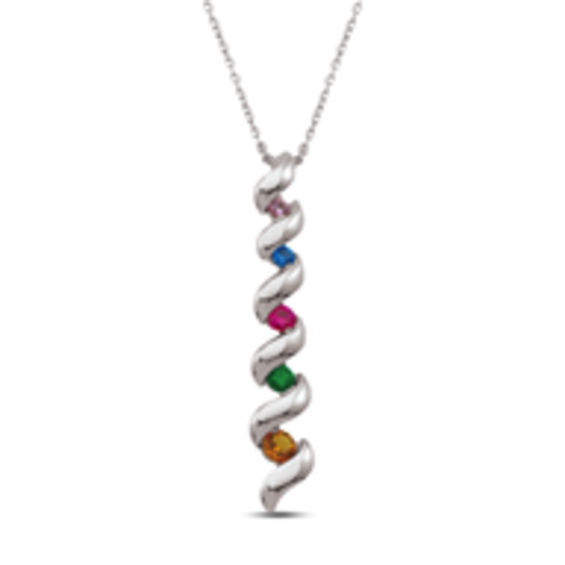 5 stone birthstone deals necklace