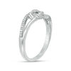 Thumbnail Image 1 of 0.085 CT. T.W. Diamond Love Knot Ring in Sterling Silver