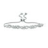 0.118 CT. T.W. Diamond Love Knot Infinity Bolo Bracelet in Sterling Silver - 9.5"