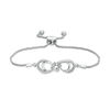 0.18 CT. T.W. Diamond Love Knot Double Infinity Bolo Bracelet in Sterling Silver - 9.5"