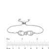 0.18 CT. T.W. Diamond Love Knot Double Infinity Bolo Bracelet in Sterling Silver - 9.5"