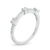 0.04 CT. T.W. Diamond Three Stone Station Band in Sterling Silver