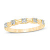 Thumbnail Image 0 of 0.04 CT. T.W. Diamond Five Stone Bamboo Anniversary Band in 10K Gold