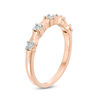 Thumbnail Image 1 of 0.04 CT. T.W. Diamond Five Stone Bamboo Anniversary Band in 10K Rose Gold