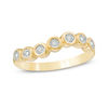 Thumbnail Image 0 of 0.04 CT. T.W. Diamond Wave Band in 10K Gold