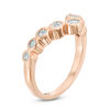 Thumbnail Image 1 of 0.115 CT. T.W. Diamond Chevron Ring in 10K Rose Gold