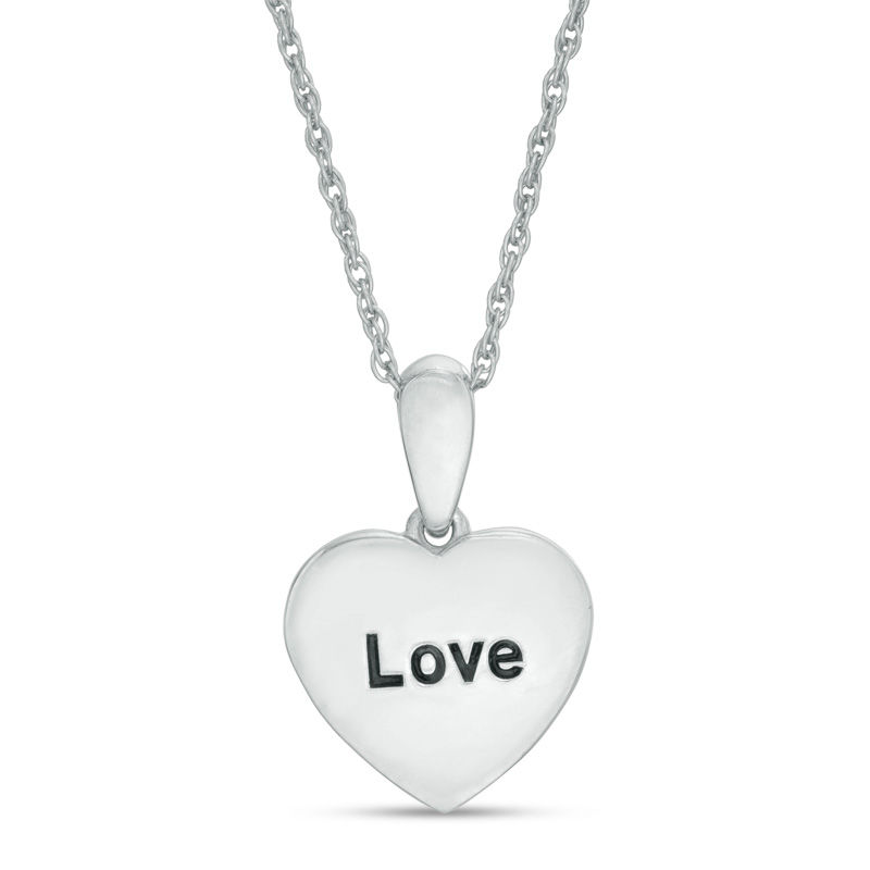 Main Image 2 of 1/20 CT. T.W. Composite Diamond Heart Pendant in Sterling Silver (1 Line)