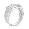 Men's 0.75 CT. T.W. Diamond Triple Row Collar Ring in 10K White Gold