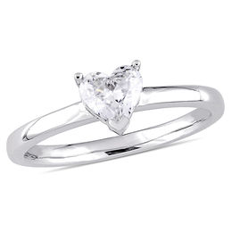 0.50 CT. Heart-Shaped Diamond Solitaire Engagement Ring in 14K White Gold (H/I1)