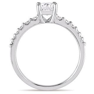 1.01 CT. T.W. Cushion-Cut Diamond Engagement Ring in 14K White Gold