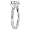 Thumbnail Image 1 of 1.36 CT. T.W. Cushion-Cut Diamond Frame Engagement Ring in 14K White Gold