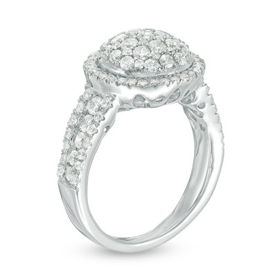 1.45 CT. T.W. Composite Diamond Frame Ring in 10K White Gold