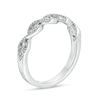 Thumbnail Image 2 of 0.145 CT. T.W. Diamond Twist Vintage-Style Stackable Band in 10K White Gold