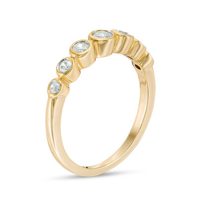 0.23 CT. T.W. Diamond Bubble Stackable Band in 10K Gold