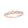 0.23 CT. T.W. Diamond Bubble Stackable Band in 10K Rose Gold