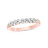 Thumbnail Image 0 of 0.29 CT. T.W. Diamond Alternating Stackable Band in 10K Rose Gold