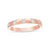 Thumbnail Image 0 of 0.145 CT. T.W. Diamond Five Stone Stackable Band in 10K Rose Gold