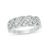 Thumbnail Image 0 of 0.29 CT. T.W. Diamond Wave Band in 10K White Gold