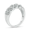 Thumbnail Image 1 of 0.29 CT. T.W. Diamond Wave Band in 10K White Gold