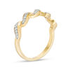 Thumbnail Image 1 of 0.115 CT. T.W. Diamond Twist Stackable Band in 10K Gold
