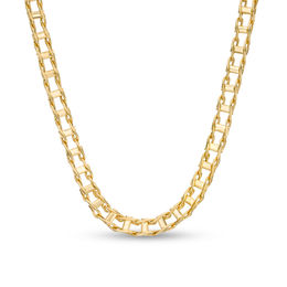 Men's 5.0mm Railroad Link Chain Necklace in Hollow 14K Gold - 20&quot;