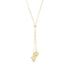 Double Heart Lariat-Style Necklace in 10K Gold