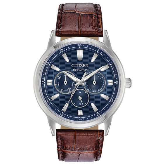 Men's Citizen Eco-Drive® Corso Strap Watch with Blue Dial (Model: BU2070-12L)