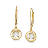 Thumbnail Image 0 of Magnificence™ 0.15 CT. T.W. Diamond Solitaire Frame Drop Earrings in 10K Gold