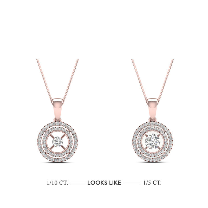 Magnificence™ 0.15 CT. T.W. Diamond Solitaire Frame Drop Earrings in 10K Gold|Peoples Jewellers