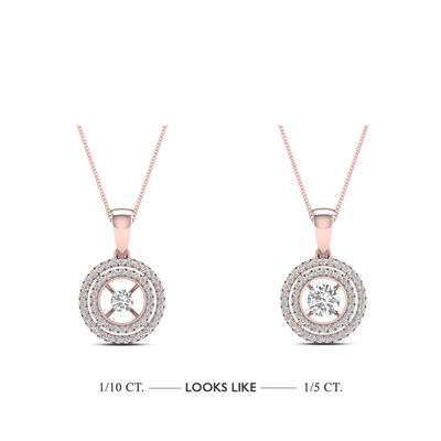 Magnificence™ 0.15 CT. T.W. Diamond Solitaire Tilted Cushion Frame Drop Earrings in 10K White Gold