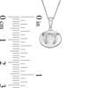 Magnificence™ 0.08 CT. Diamond Solitaire Oval Frame Pendant in 10K White Gold