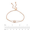 Magnificence™ 0.20 CT. T.W. Diamond Frame Bolo Bracelet in 10K Rose Gold - 10.5"