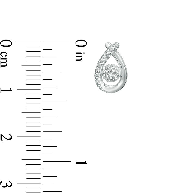 0.04 CT. T.W. Composite Diamond Pear-Shaped Stud Earrings in Sterling Silver