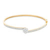 1.00 CT. T.W. Composite Diamond Bypass Bangle in 10K Gold