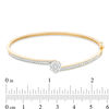 1.00 CT. T.W. Composite Diamond Bypass Bangle in 10K Gold