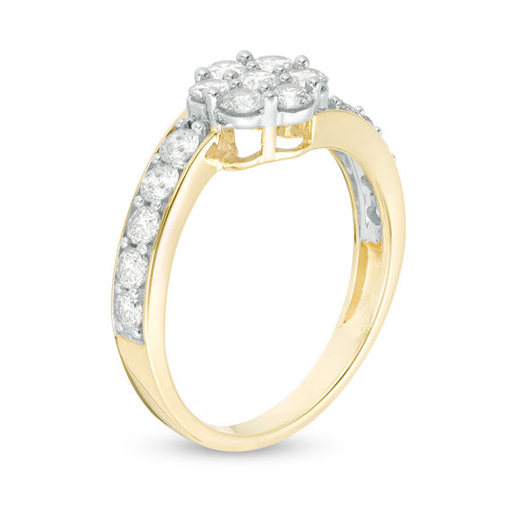 1.00 CT. T.W. Composite Diamond Bypass Ring in 10K Gold