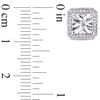 Thumbnail Image 2 of 0.20 CT. T.W. Diamond Cushion Frame Stud Earrings in Sterling Silver