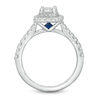 Thumbnail Image 2 of Vera Wang Love Collection 1.29 CT. T.W. Emerald-Cut Diamond Double Frame Engagement Ring in 14K White Gold