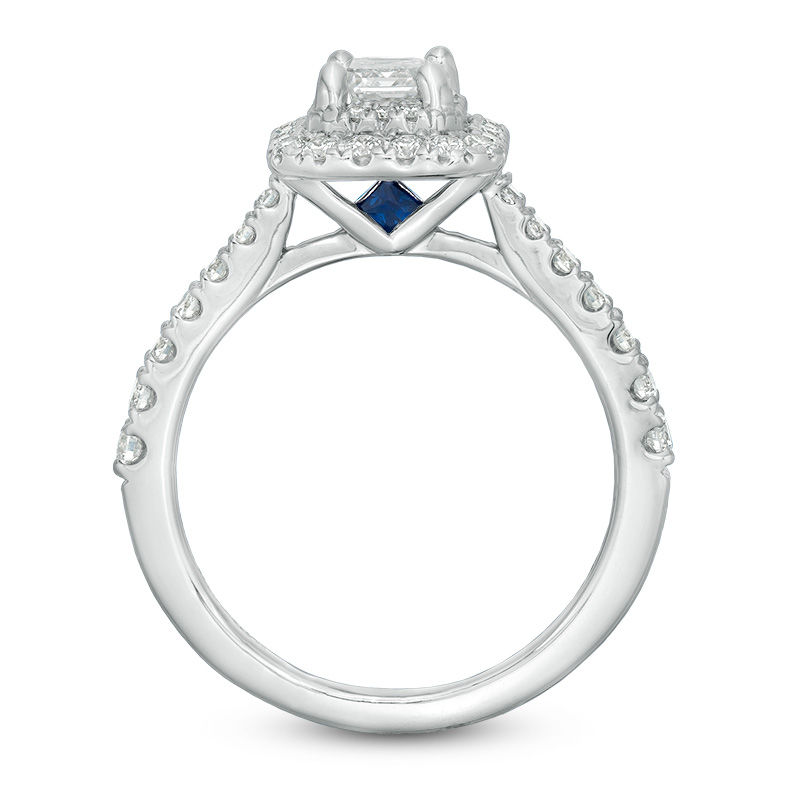 Zales Vera Wang Love Collection 1-1/4 CT. T.w. Multi-Diamond Marquise Frame Engagement  Ring in 14K White Gold | Hamilton Place