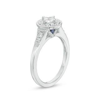 Vera Wang Love Heirloom Collection 0.45 CT. T.W. Princess-Cut Diamond Frame Engagement Ring in 14K White Gold