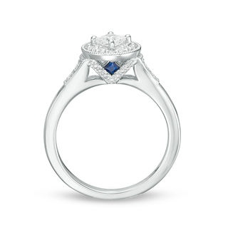 Vera Wang Love Heirloom Collection 0.45 CT. T.W. Princess-Cut Diamond Frame Engagement Ring in 14K White Gold