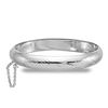 Thumbnail Image 0 of 10.25mm Diamond-Cut Filigree Pattern Bangle in Sterling Silver with Safety Chain