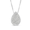 Convertibilities 0.18 CT. T.W. Composite Diamond Teardrop Three-in-One Pendant in Sterling Silver