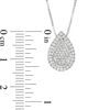 Convertibilities 0.18 CT. T.W. Composite Diamond Teardrop Three-in-One Pendant in Sterling Silver